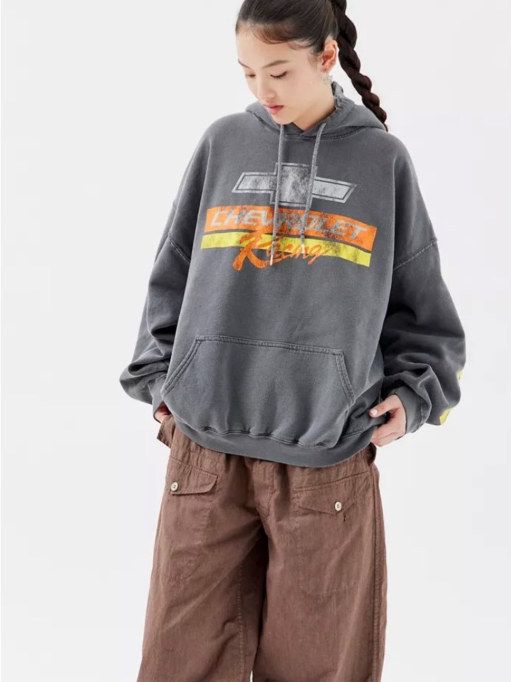 Urban outfitters oversized Chevy racing hoodie medium